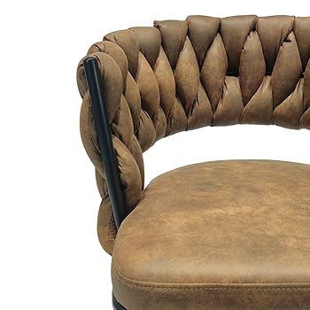 Amazon.com: binzida Leather Woven Bar Stools Set of 2